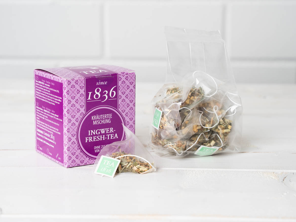 D & B - Kräutertee Ingwer-Fresh - 15 Pyramidenbeutel D & B - Kräutertee Ingwer-Fresh - 15 Pyramidenbeutel