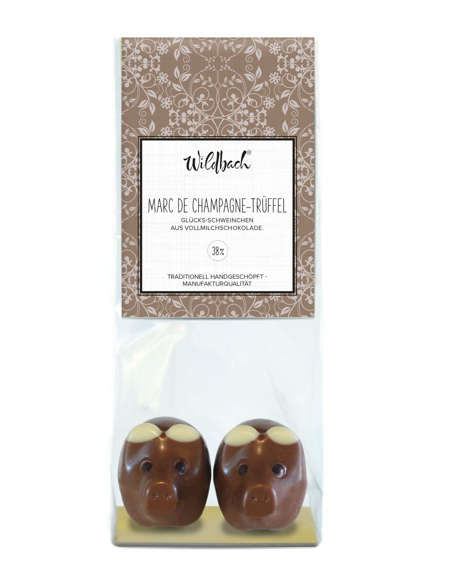 Glücksschweinchen Vollmilch - Marc de Champagne Trüffel