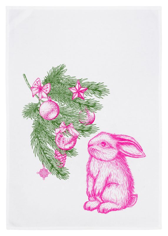 Geschirrtuch Hasige Weihnachten