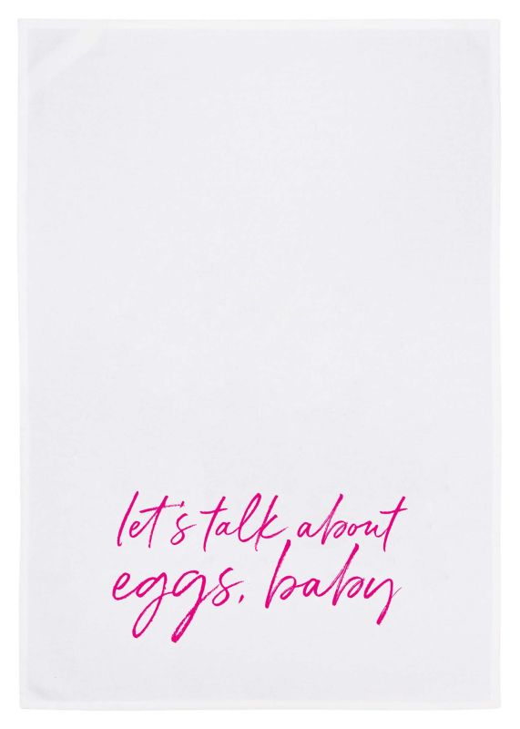 Geschirrtuch Let' talk about Eggs