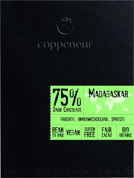 Coppeneur - Madagaskar Cru Schokolade 75 %