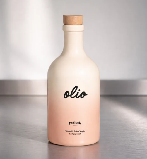 Potluck - Olio Extra Natives Olivenöl in Design Flasche rosé