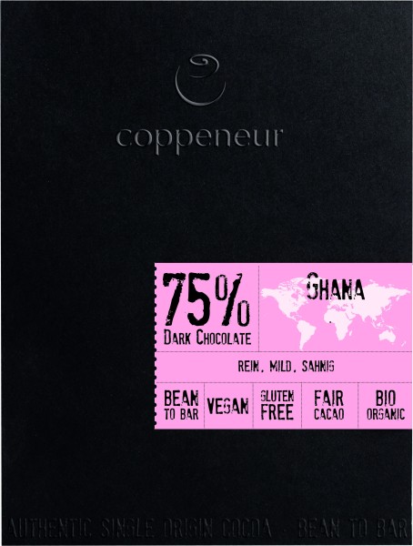 Coppeneur - Ghana Cru Schokolade 75 %