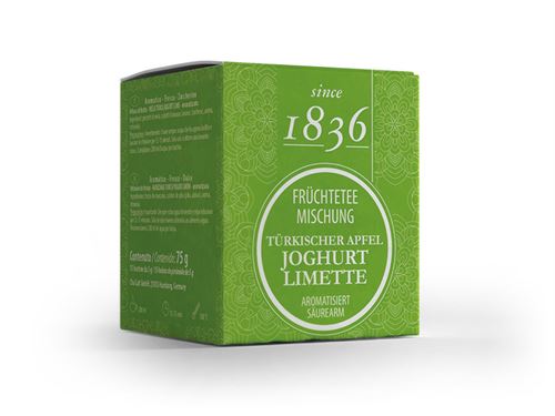 D & B - Früchtetee Joghurt Limette - 15 Pyramidenbeutel