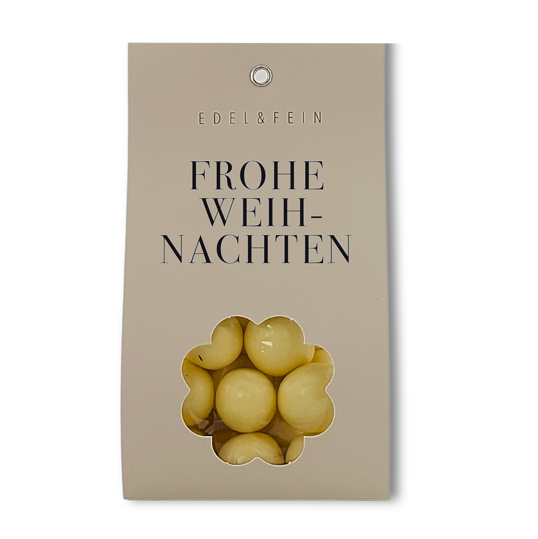 Edel & Fein - Frohe Weihnachten Yoghurt Schokolade mit Haselnuss