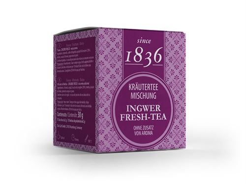 D & B - Kräutertee Ingwer-Fresh - 15 Pyramidenbeutel