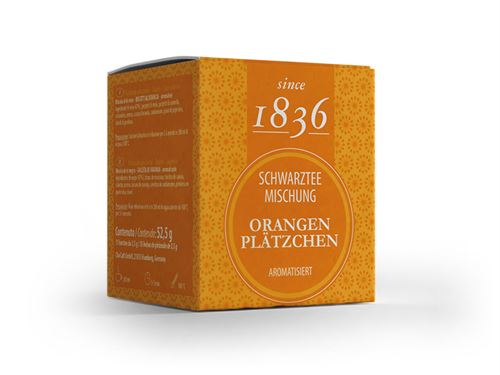D & B - Schwarzteee Orangenplätzchen 15 Pyramidenbeutel